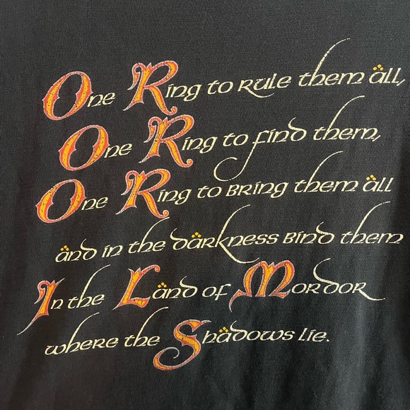 vintage lord of the rings film crew verses tee 🔥 💍 - Picture 2 of 11